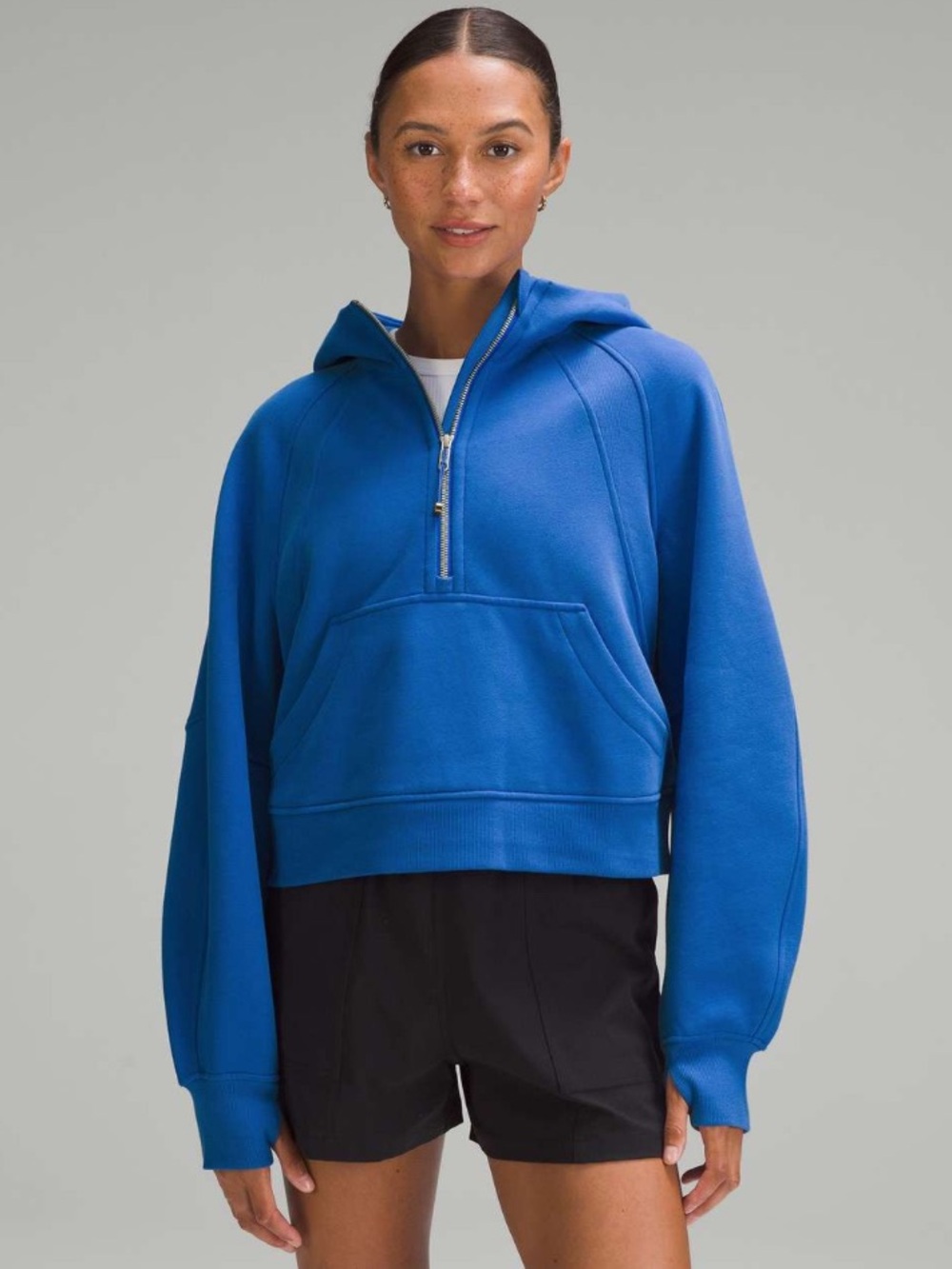 EUC Lululemon Scuba Oversized Half-Zip Hoodie - Blazer Blue Tone. Size XS/S